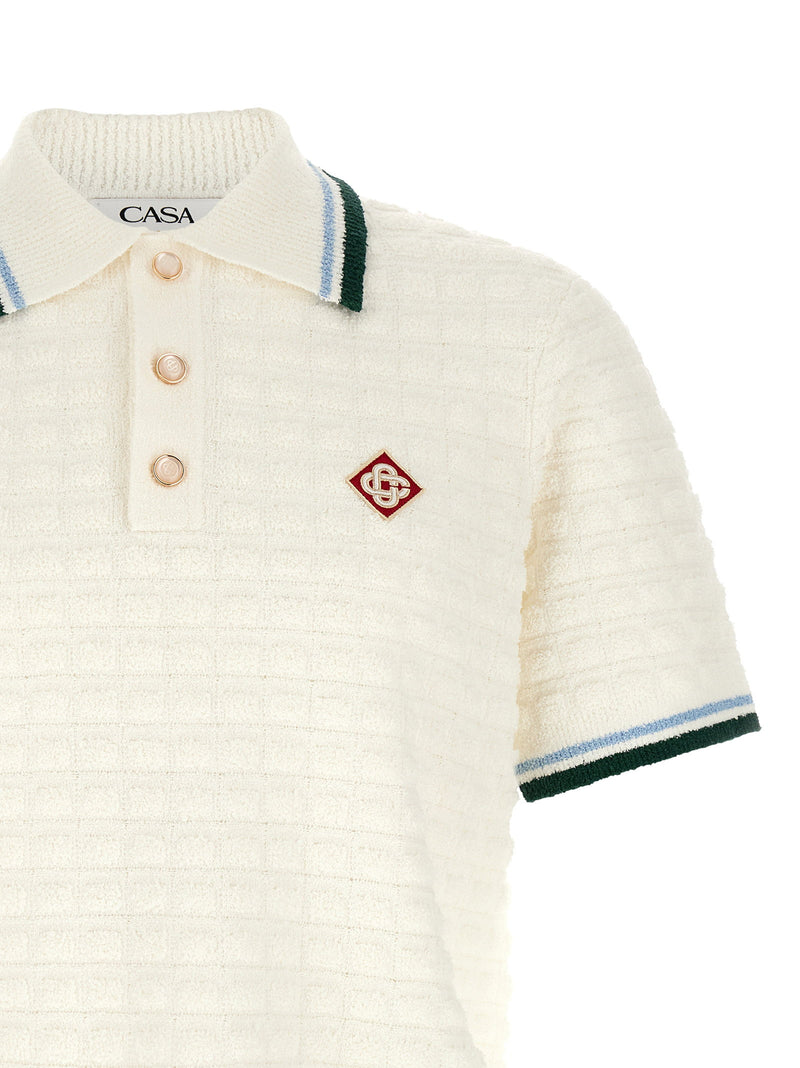 Casablanca Casablanca Bouclé Polo Shirt