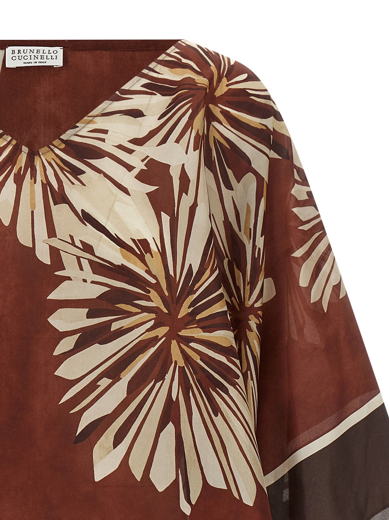 Brunello Cucinelli Brunello Cucinelli Silk Scarf Blouse
