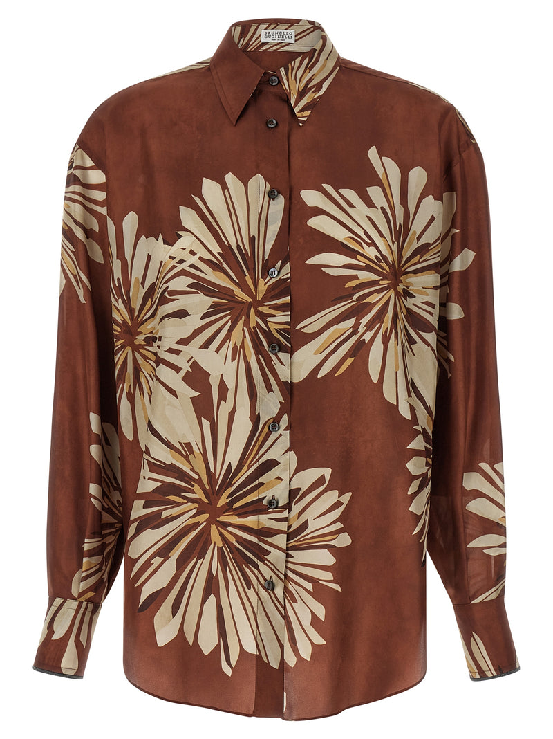 Brunello Cucinelli Floral Patterned Shirt | Urbalenti™ NYC