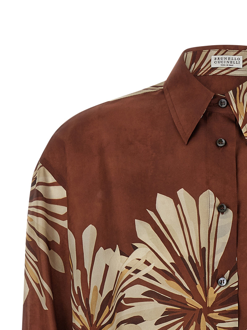 Brunello Cucinelli Floral Patterned Shirt | Urbalenti™ NYC