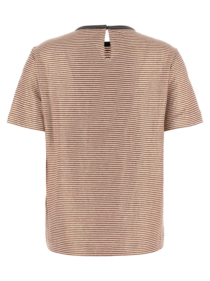 Brunello Cucinelli Brunello Cucinelli Shiny Collar Detail T-shirt