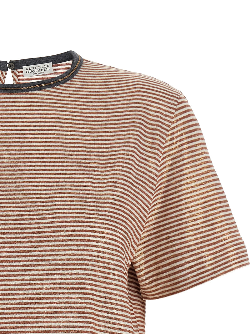 Brunello Cucinelli Brunello Cucinelli Shiny Collar Detail T-shirt