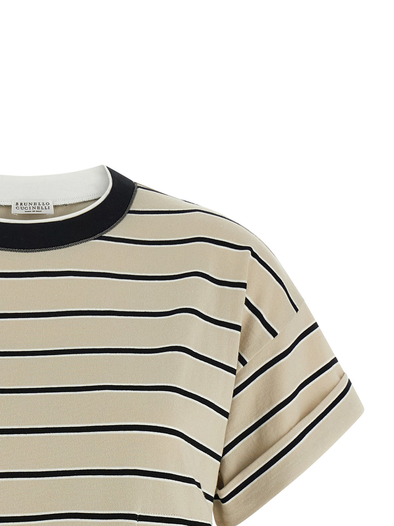 Brunello Cucinelli Shiny Trims T-shirt | Urbalenti™ NYC