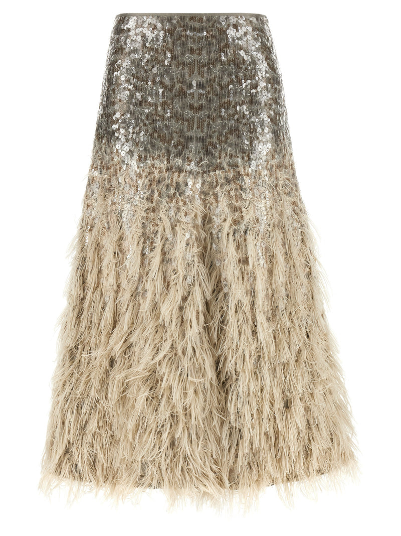 Brunello Cucinelli Dazzling Dégradé Skirt | Urbalenti™ NYC