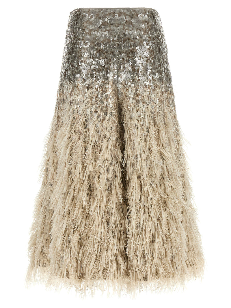 Brunello Cucinelli Dazzling Dégradé Skirt | Urbalenti™ NYC