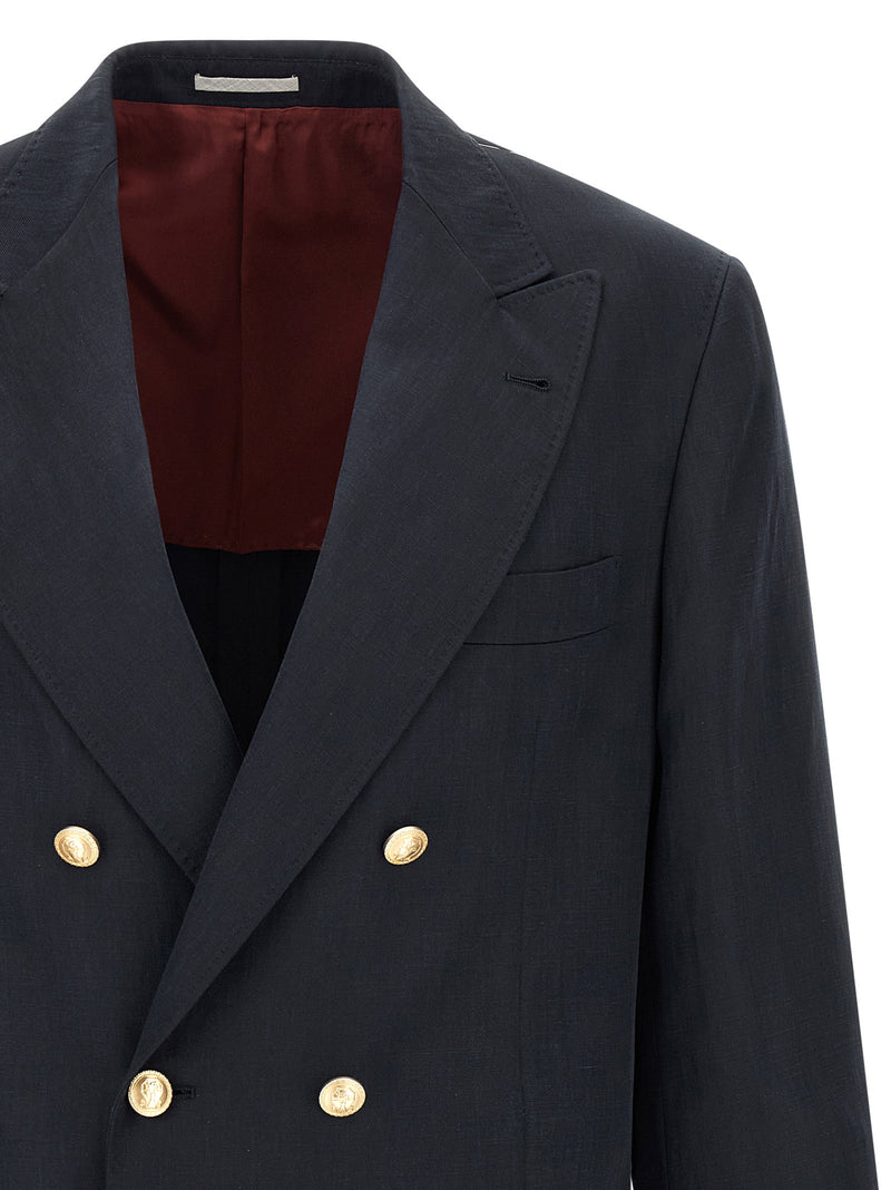 Brunello Cucinelli Brunello Cucinelli Silk Twill And Linen Délavé Blazer