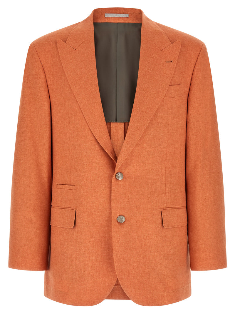 Brunello Cucinelli Mouliné Canvas Blazer | Urbalenti™ NYC