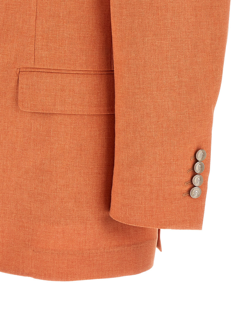 Brunello Cucinelli Mouliné Canvas Blazer | Urbalenti™ NYC