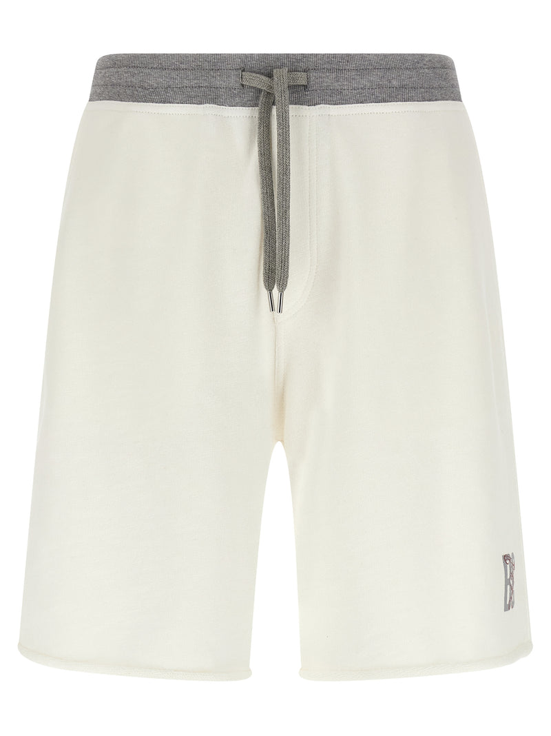 Brunello Cucinelli Mélange Sweatshirt Bermuda Shorts - Cotton - Style 33... | Urbalenti™ NYC