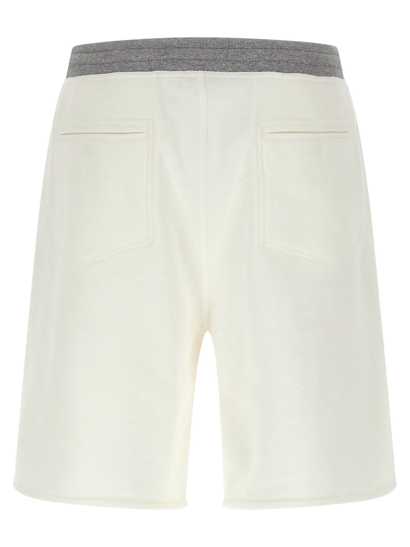 Brunello Cucinelli Mélange Sweatshirt Bermuda Shorts - Cotton - Style 33... | Urbalenti™ NYC