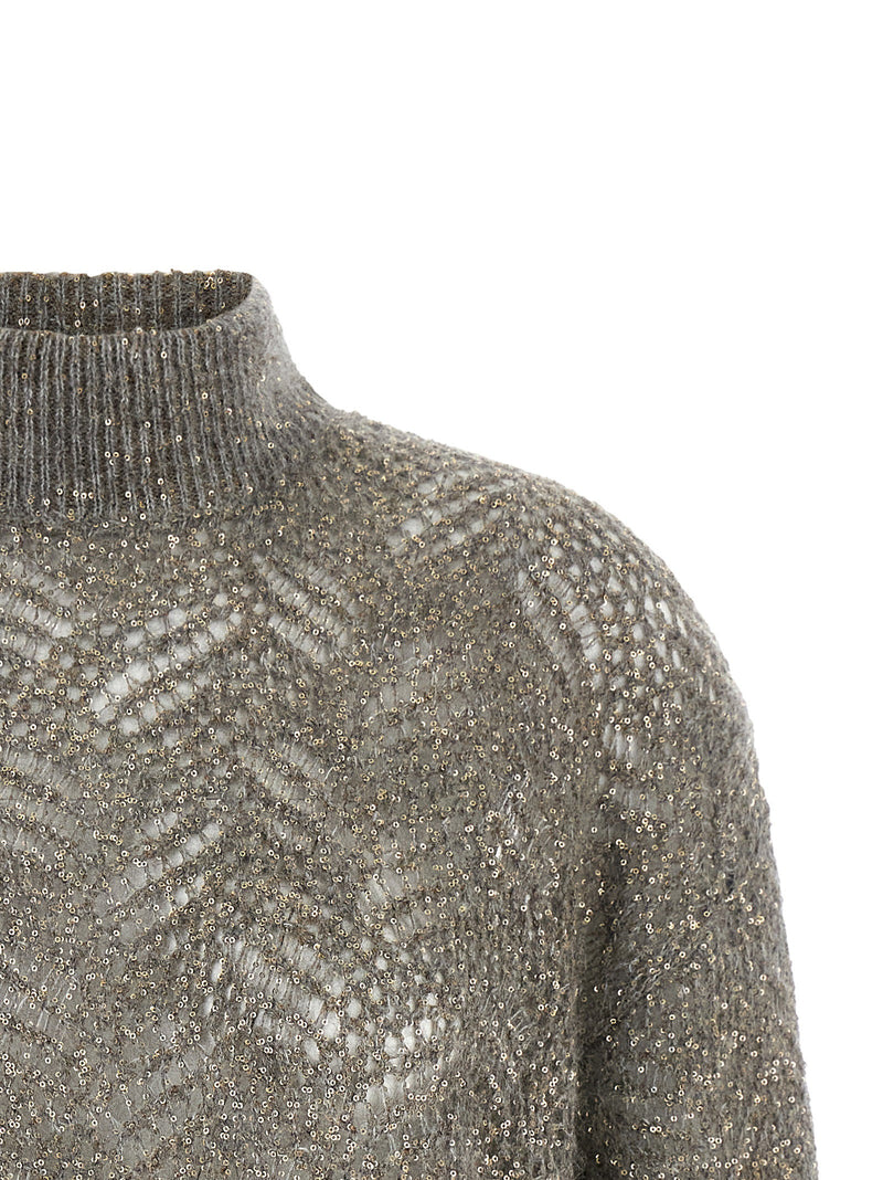 Brunello Cucinelli Brunello Cucinelli Dazzling Abstract Leaf Sweater