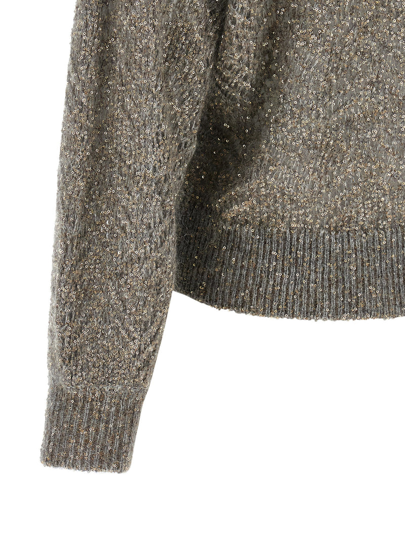 Brunello Cucinelli Brunello Cucinelli Dazzling Abstract Leaf Sweater