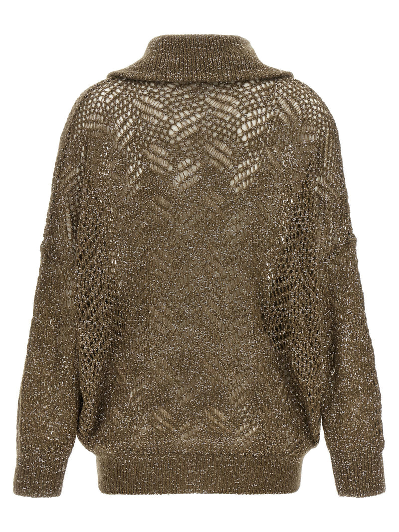 Brunello Cucinelli Brunello Cucinelli Dazzling Abstract Leaf Cardigan