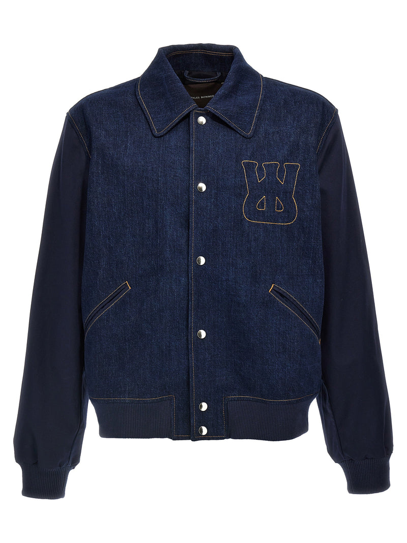 Wales Bonner Wales Bonner The Echo Denim Varsity Jacket