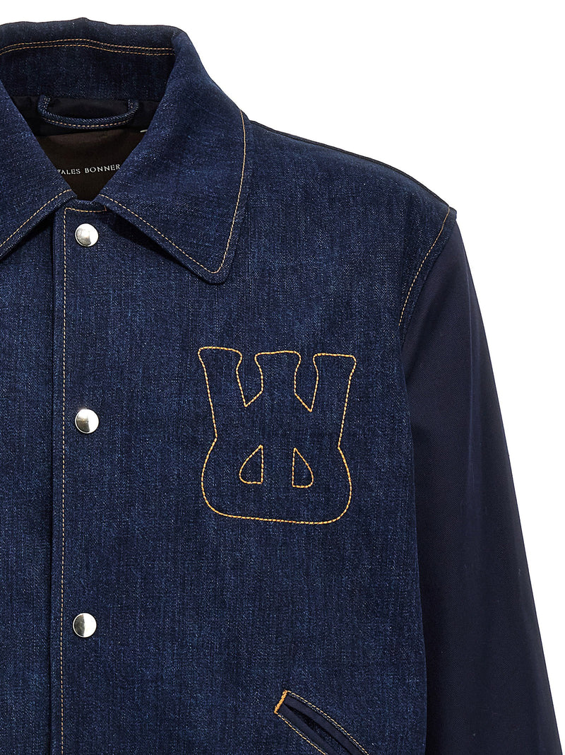 Wales Bonner Wales Bonner The Echo Denim Varsity Jacket