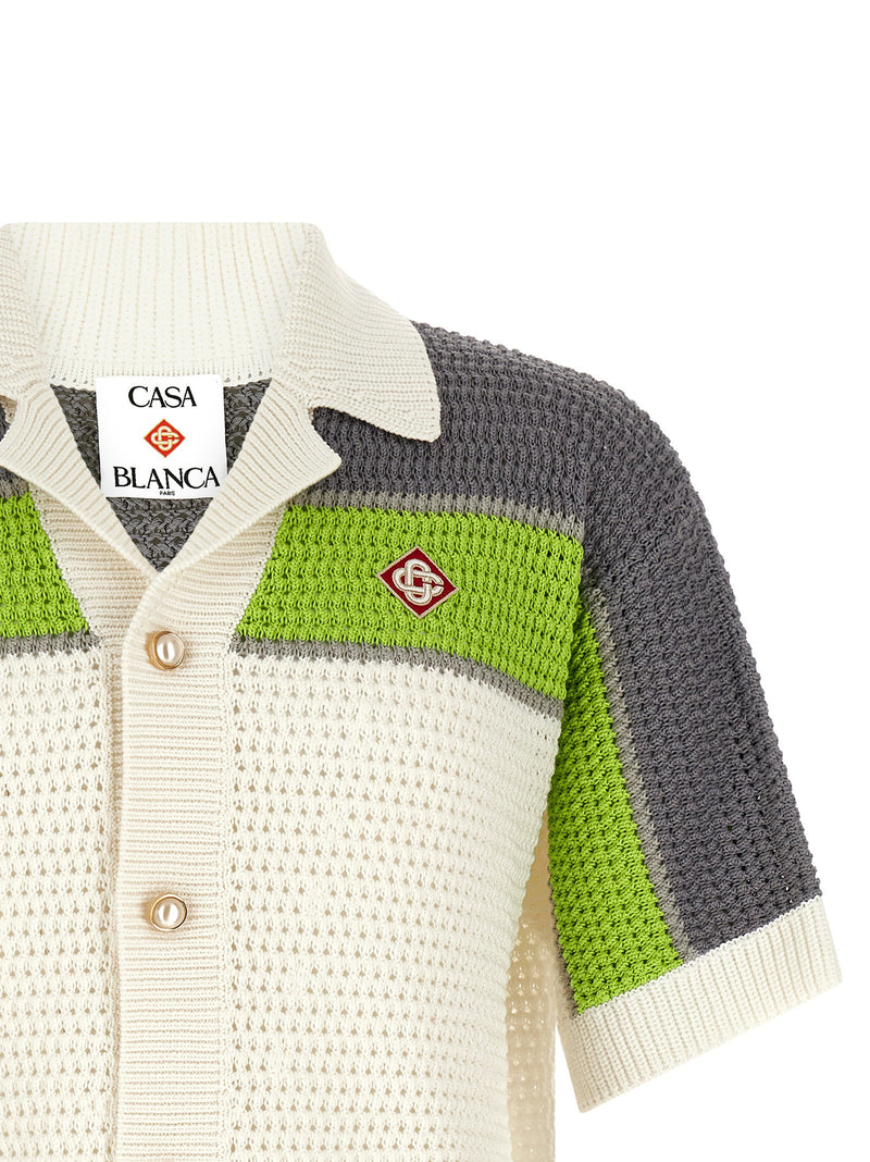 Casablanca Casablanca Stripe Crochet Shirt