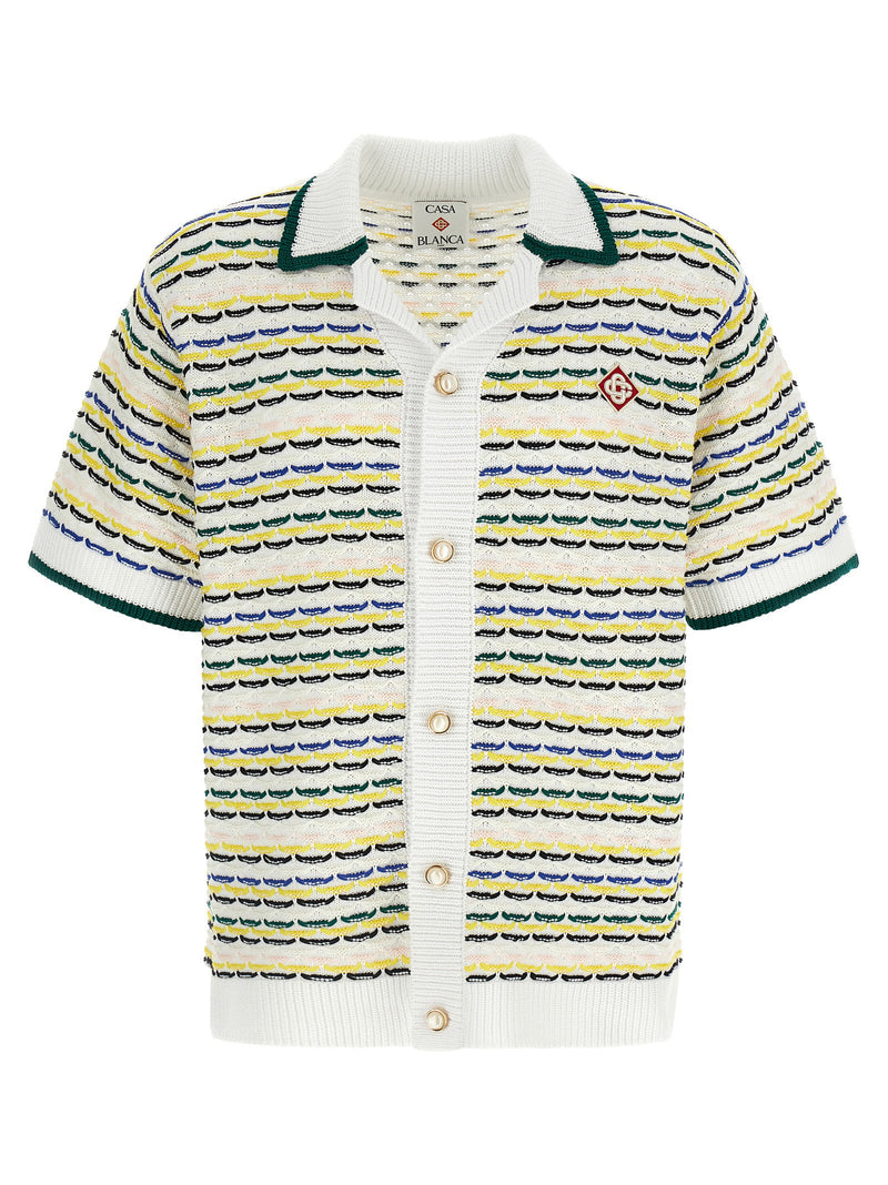 Casablanca Casablanca Tuck Stitch Short Sleeve Shirt