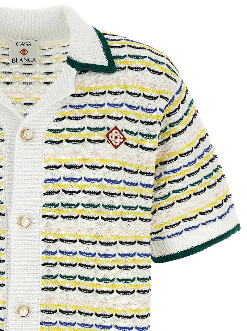 Casablanca Casablanca Tuck Stitch Short Sleeve Shirt