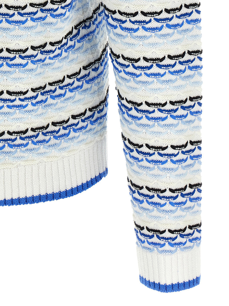 Casablanca Casablanca Tuck Stitch Long Sleeve Polo Shirt