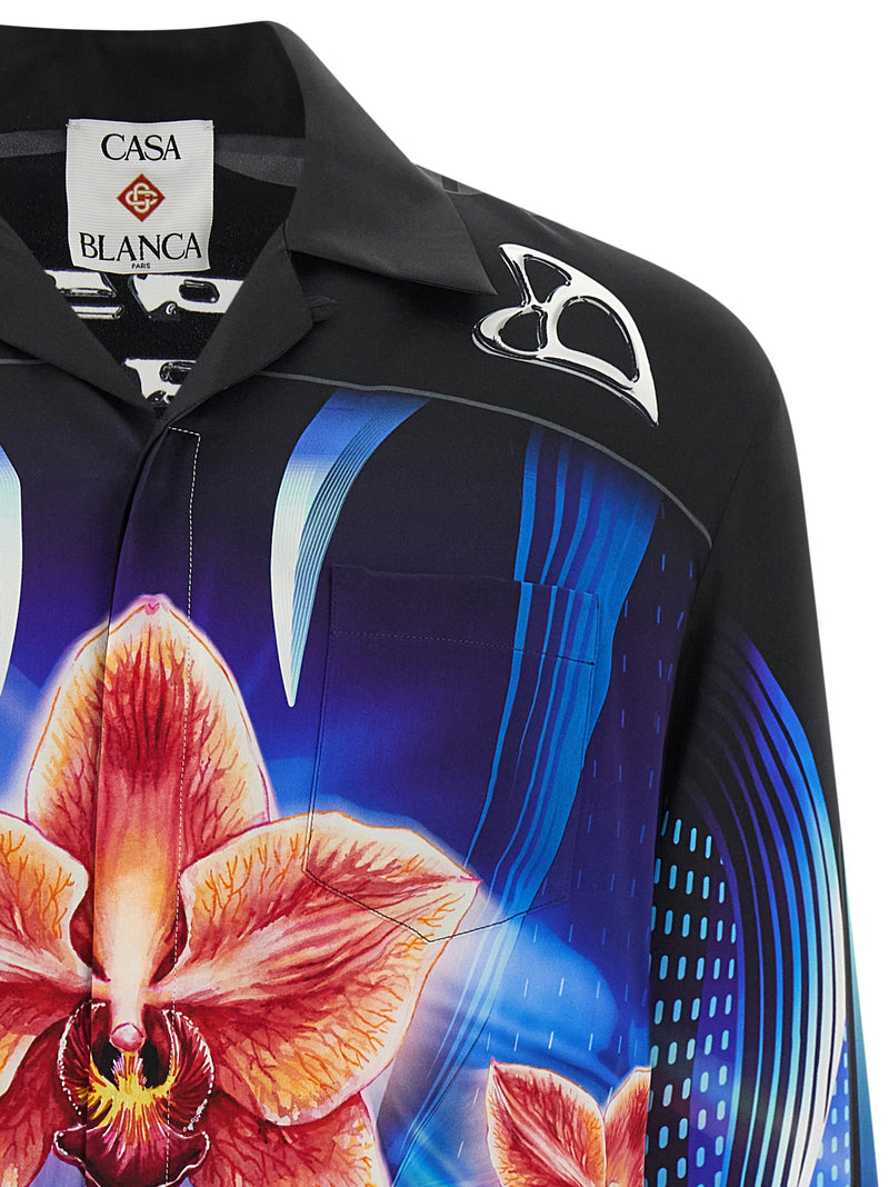 Casablanca Casablanca Orchid Racer Shirt