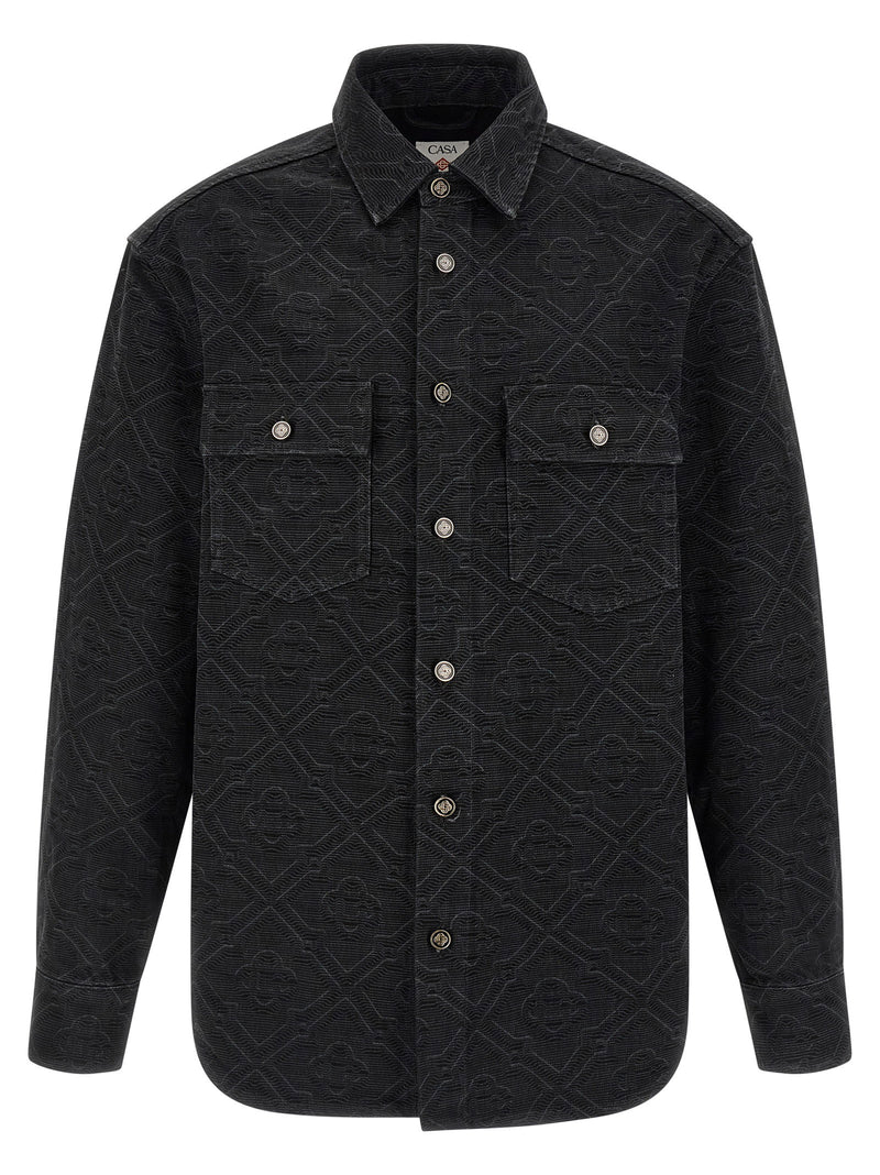 Casablanca Casablanca Laser Monogram Denim Overshirt