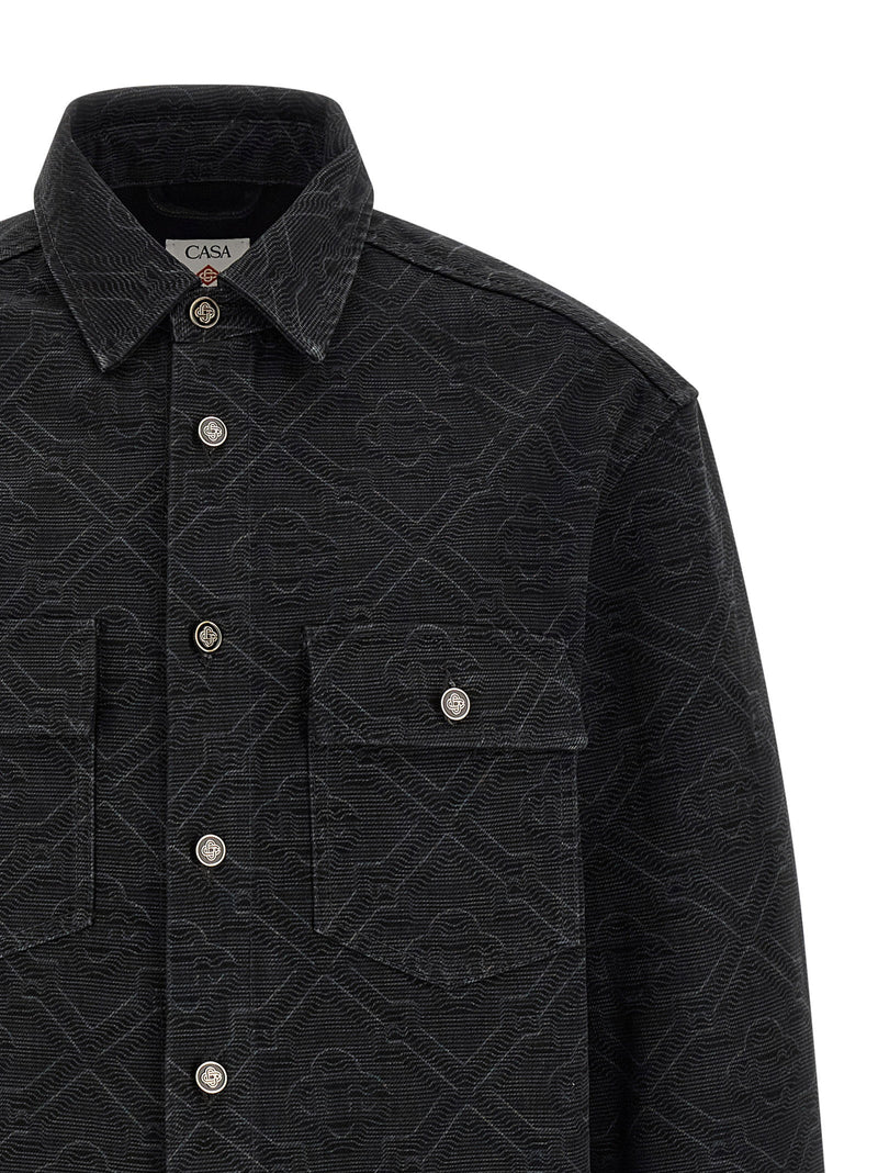 Casablanca Casablanca Laser Monogram Denim Overshirt
