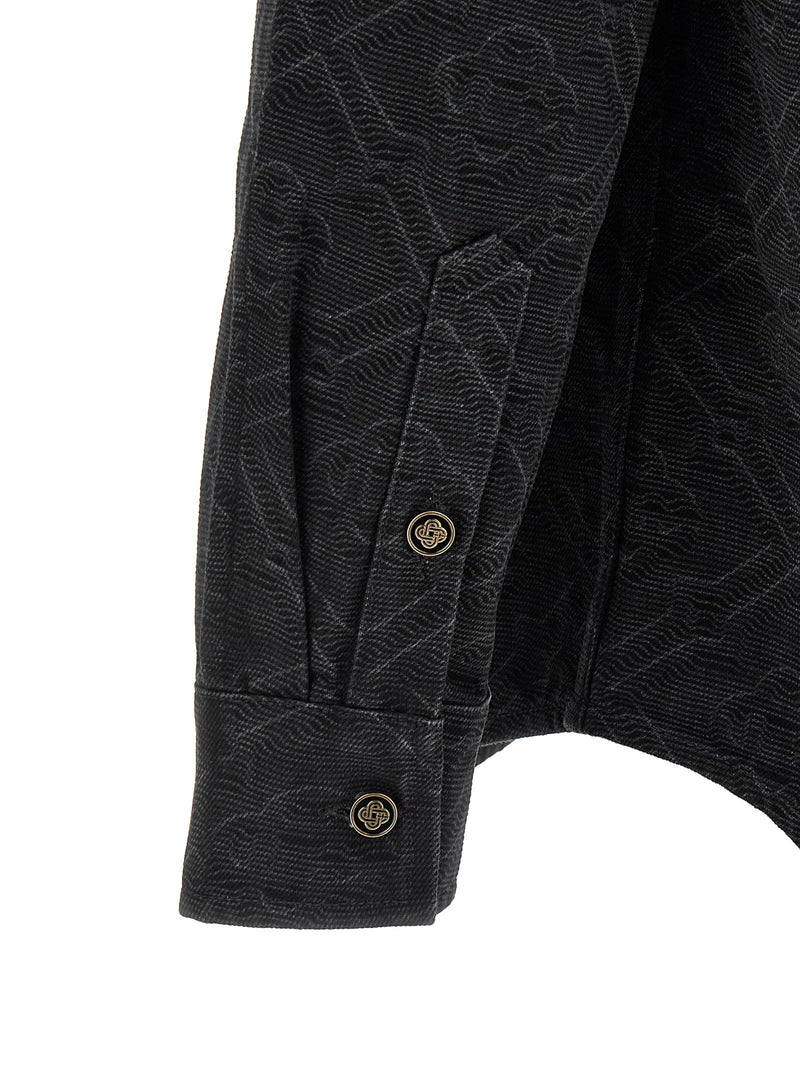 Casablanca Casablanca Laser Monogram Denim Overshirt
