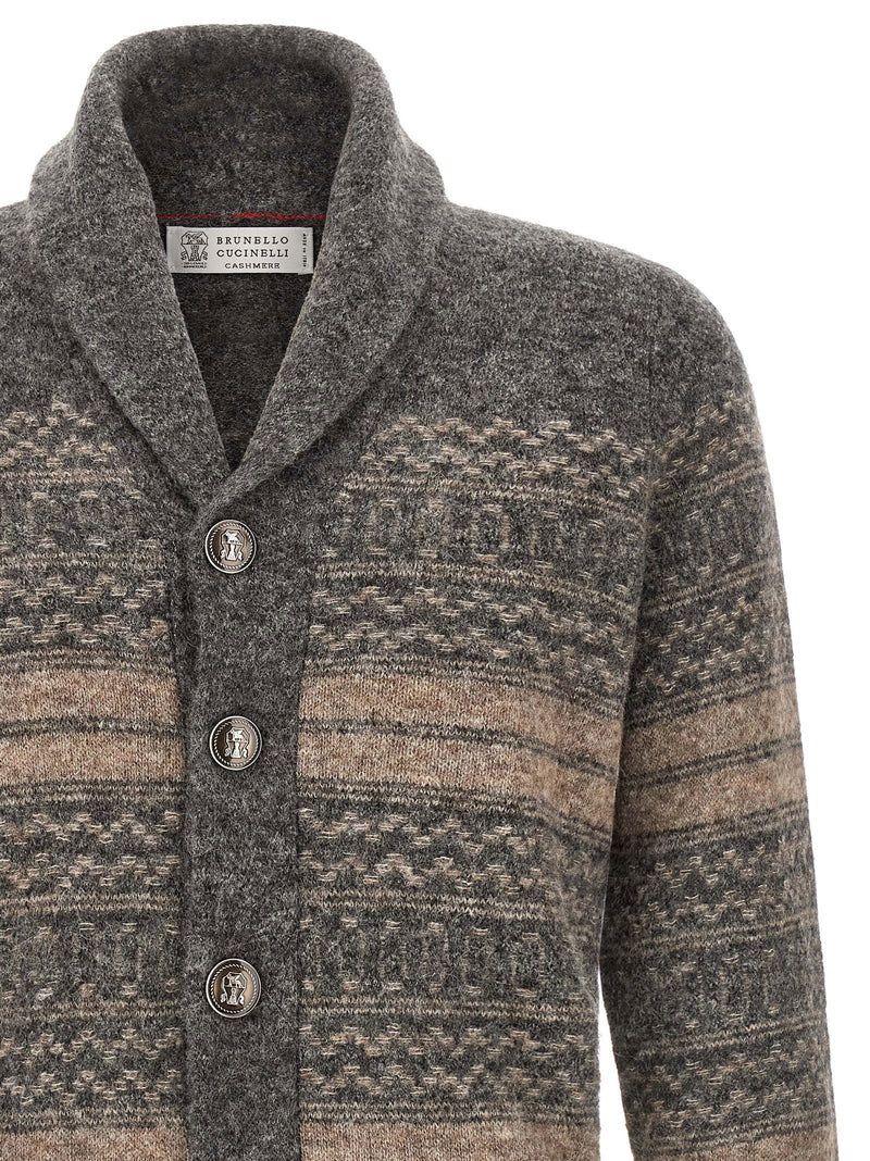 Brunello Cucinelli Brunello Cucinelli Nordic Jacquard Cardigan