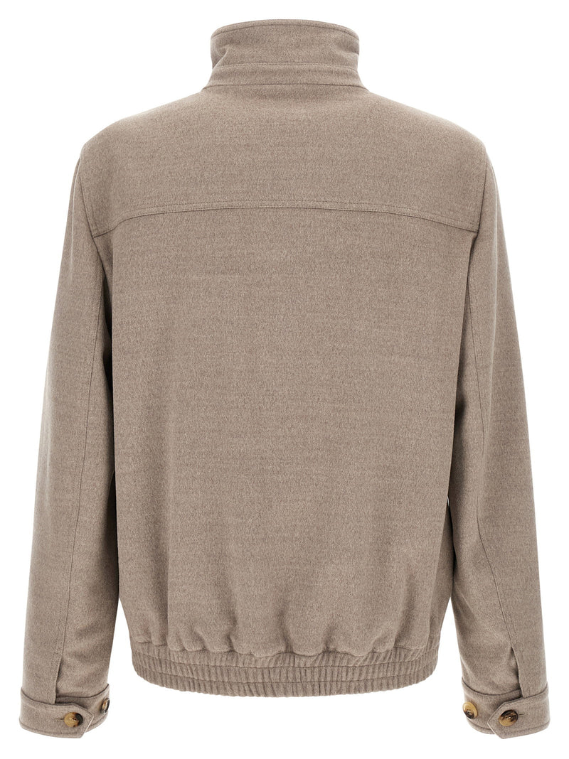 Brunello Cucinelli Brunello Cucinelli Virgin Wool Beaver Bomber Jacket
