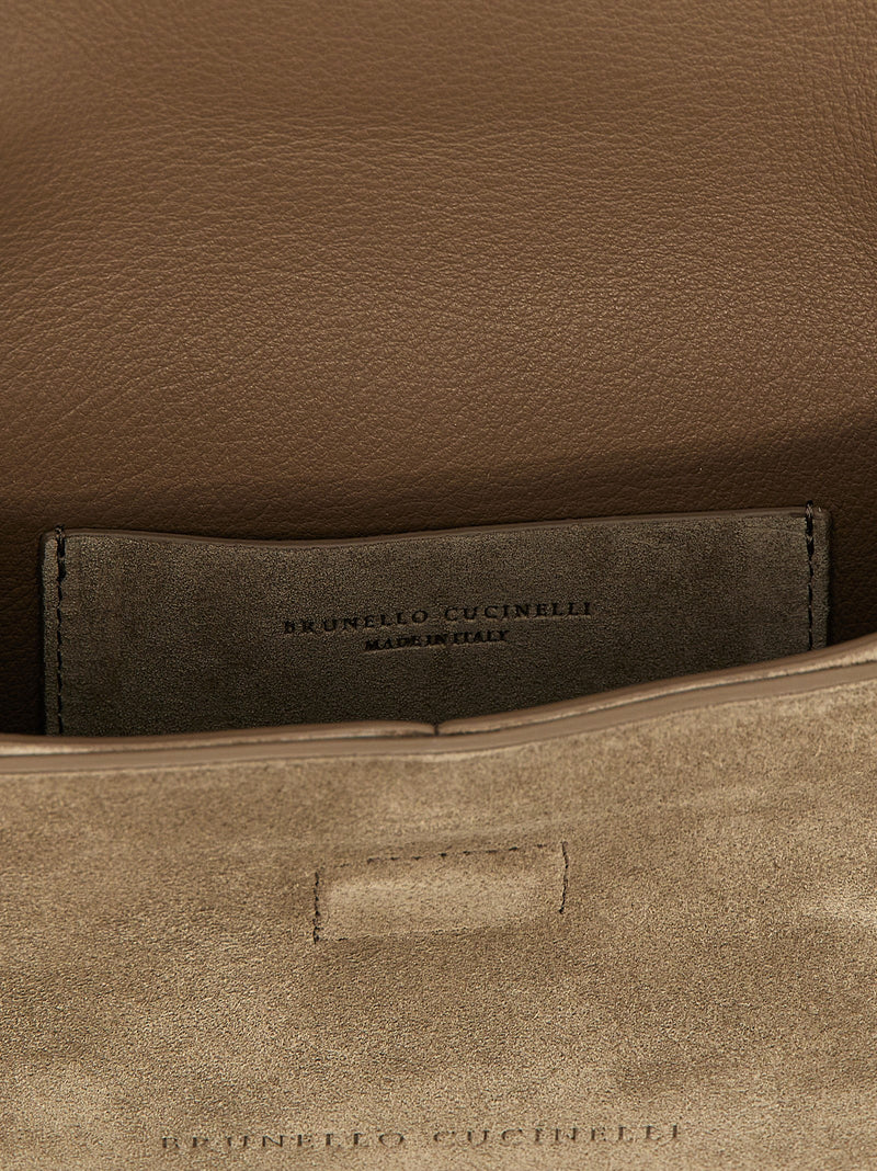 Brunello Cucinelli Monile Suede Clutch Bag | Urbalenti™ NYC