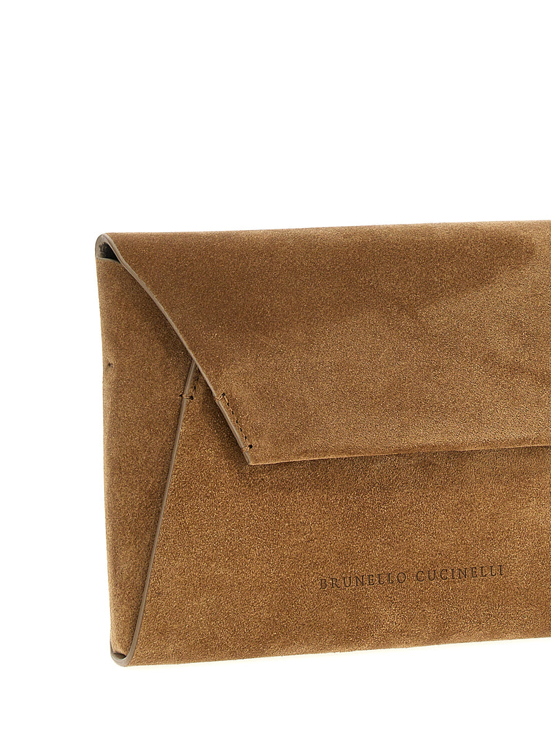 Brunello Cucinelli Brunello Cucinelli Monile Suede Clutch Bag