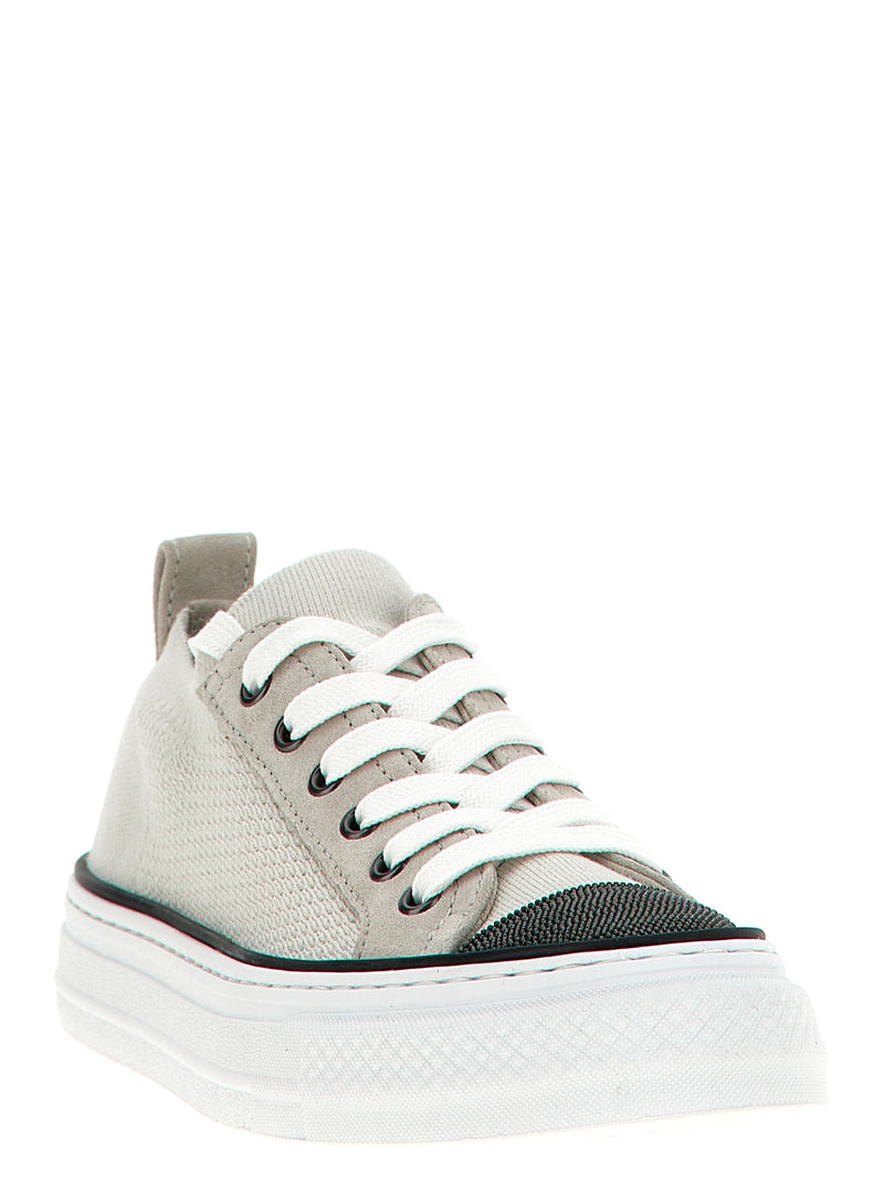 Brunello Cucinelli Monile Knit Sneakers | Urbalenti™ NYC