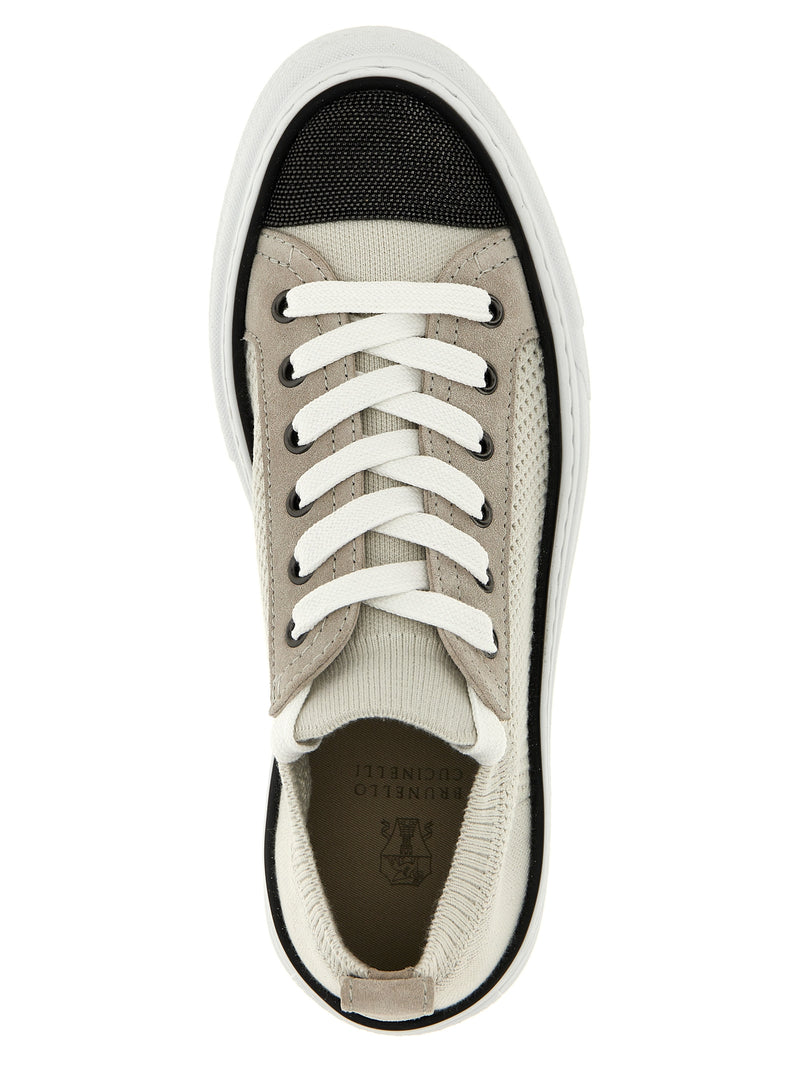 Brunello Cucinelli Monile Knit Sneakers | Urbalenti™ NYC