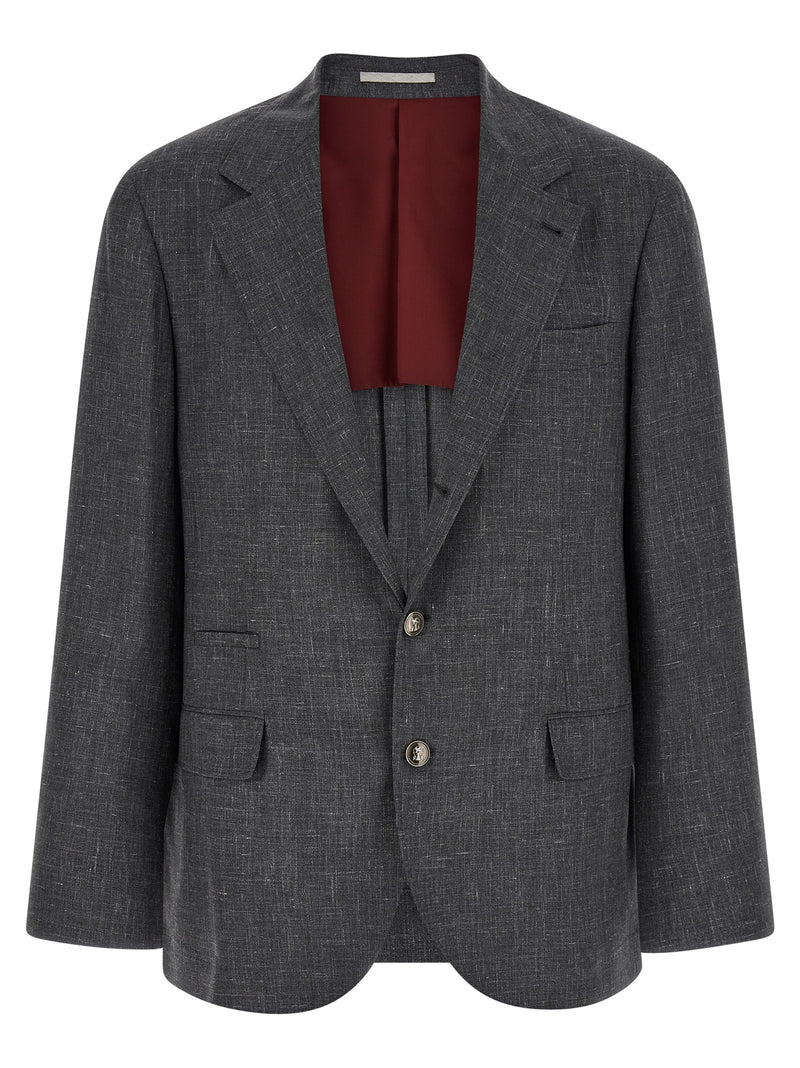 Brunello Cucinelli Blazer Flamed Canvas Blazer - Style 47BTD2C003 | Urba... | Urbalenti™ NYC