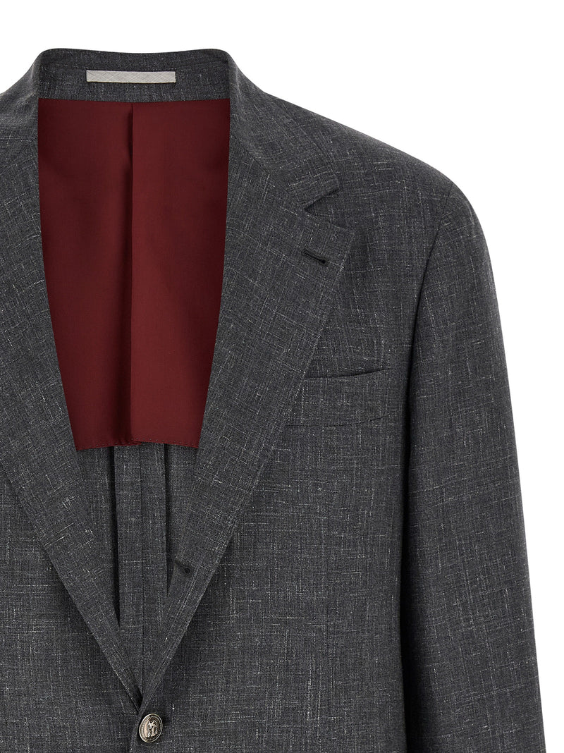Brunello Cucinelli Blazer Flamed Canvas Blazer - Style 47BTD2C003 | Urba... | Urbalenti™ NYC