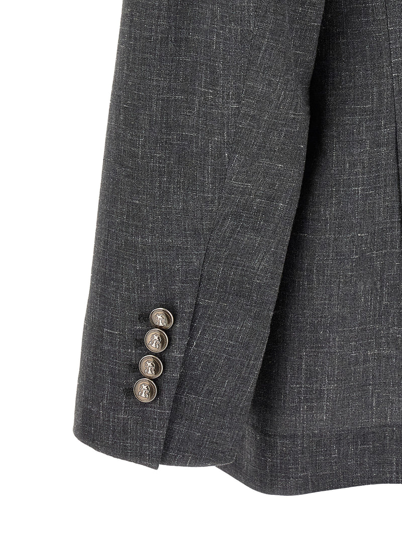 Brunello Cucinelli Blazer Flamed Canvas Blazer - Style 47BTD2C003 | Urba... | Urbalenti™ NYC