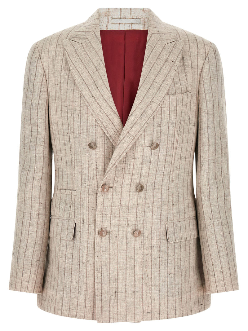 Brunello Cucinelli Brunello Cucinelli Pinstripe Twill Blazer