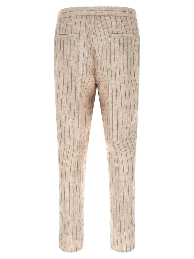 Brunello Cucinelli Brunello Cucinelli Striped Linen Trousers
