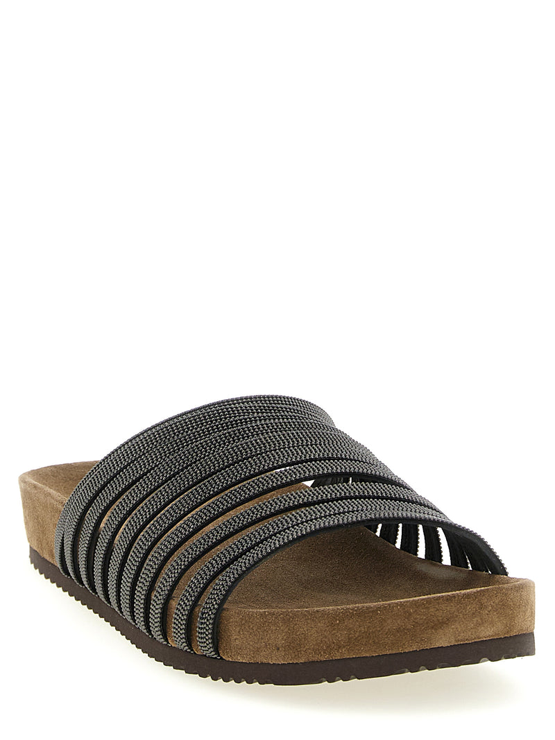 Brunello Cucinelli Brunello Cucinelli Precious Straps Slides