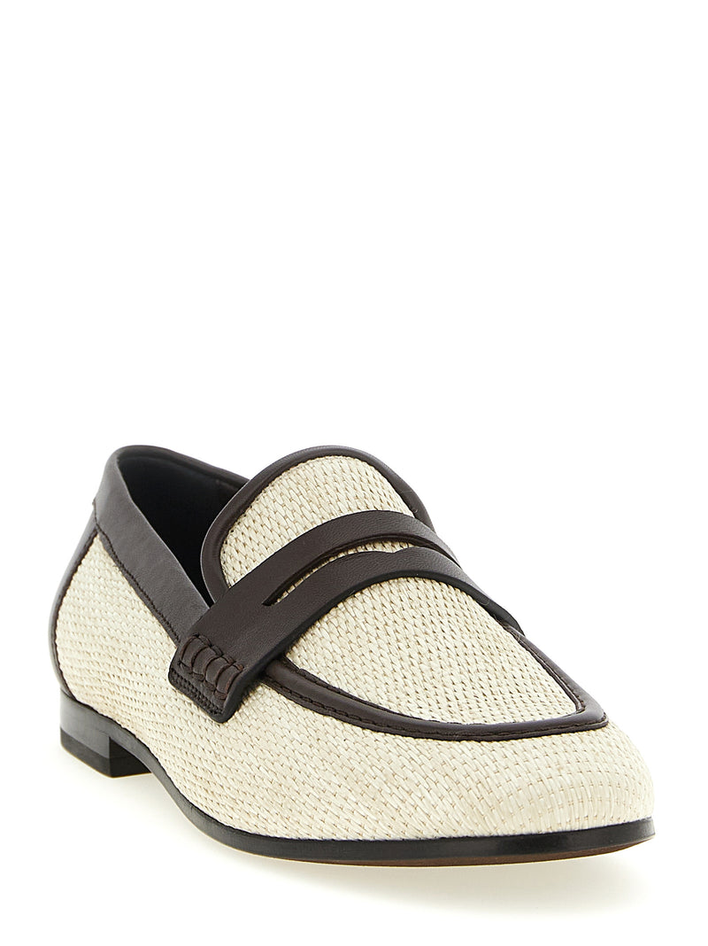 Brunello Cucinelli Raffia Loafers | Urbalenti™ NYC