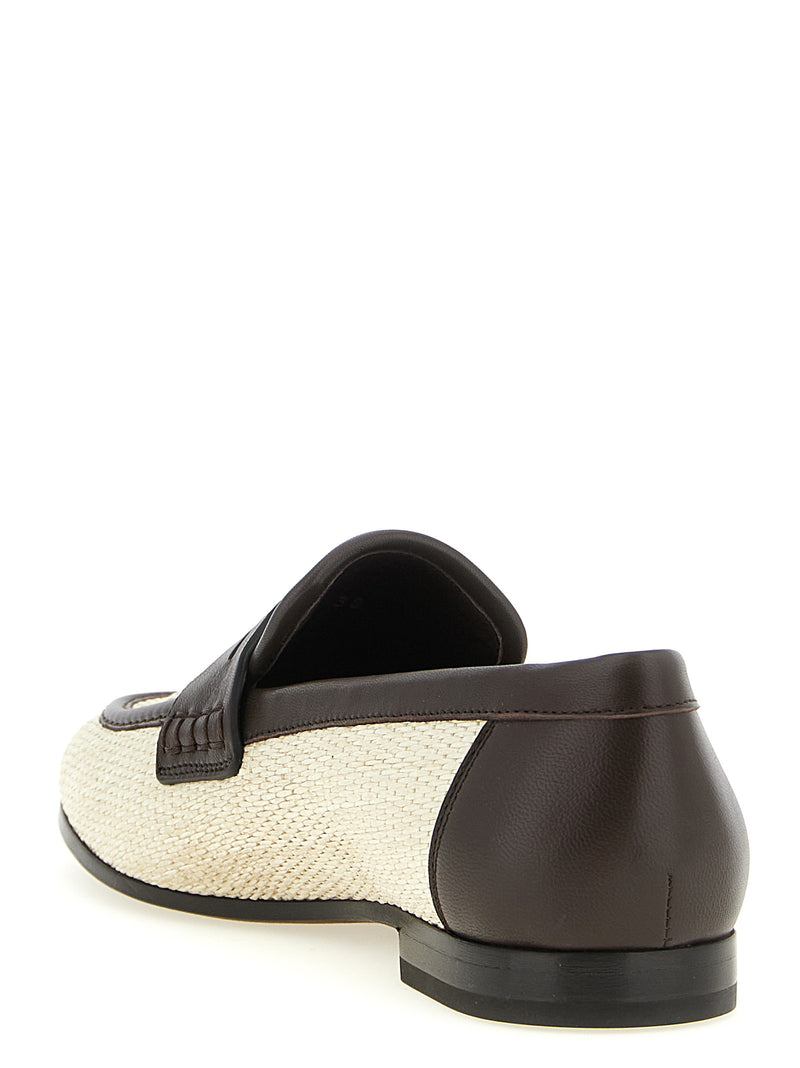 Brunello Cucinelli Raffia Loafers | Urbalenti™ NYC
