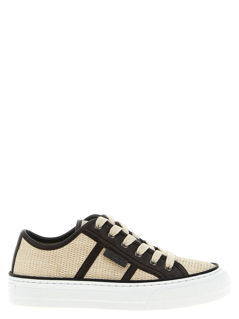 Brunello Cucinelli Shiny Tab Sneakers | Urbalenti™ NYC