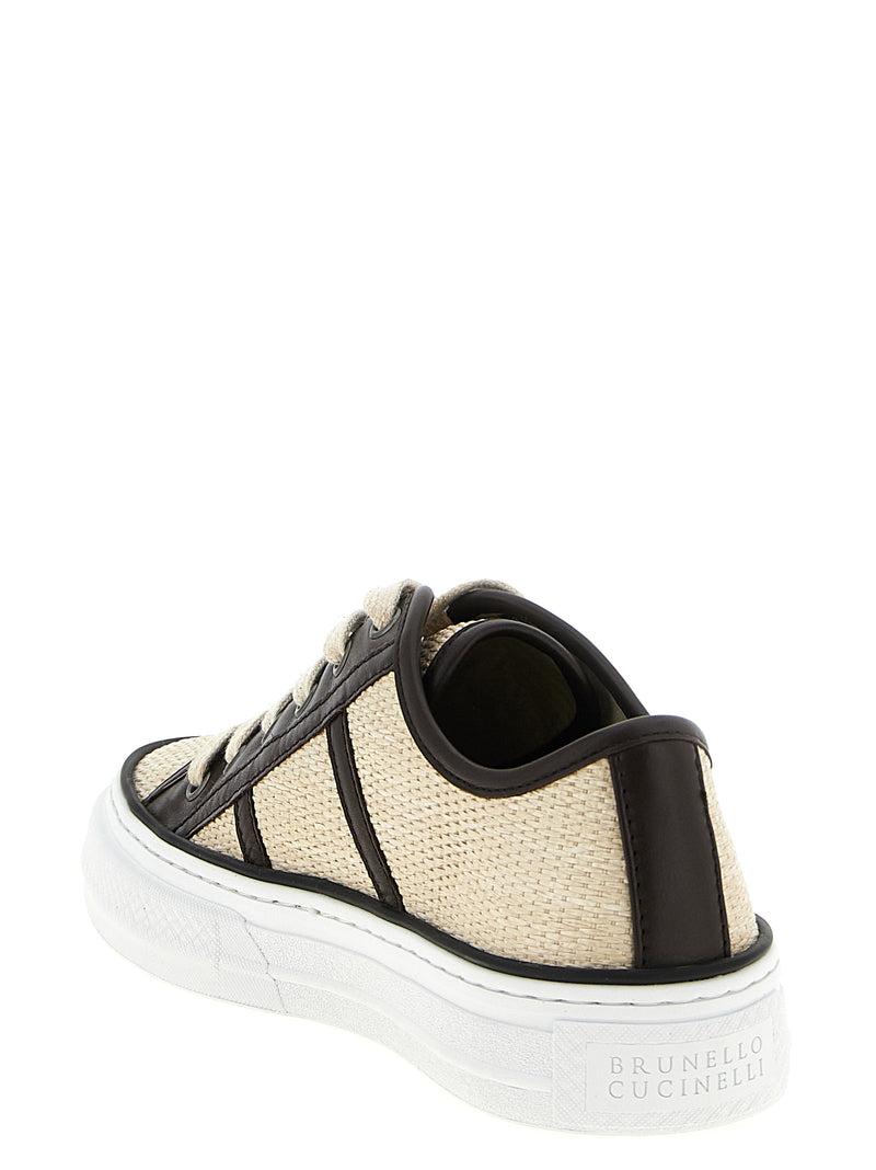 Brunello Cucinelli Shiny Tab Sneakers | Urbalenti™ NYC