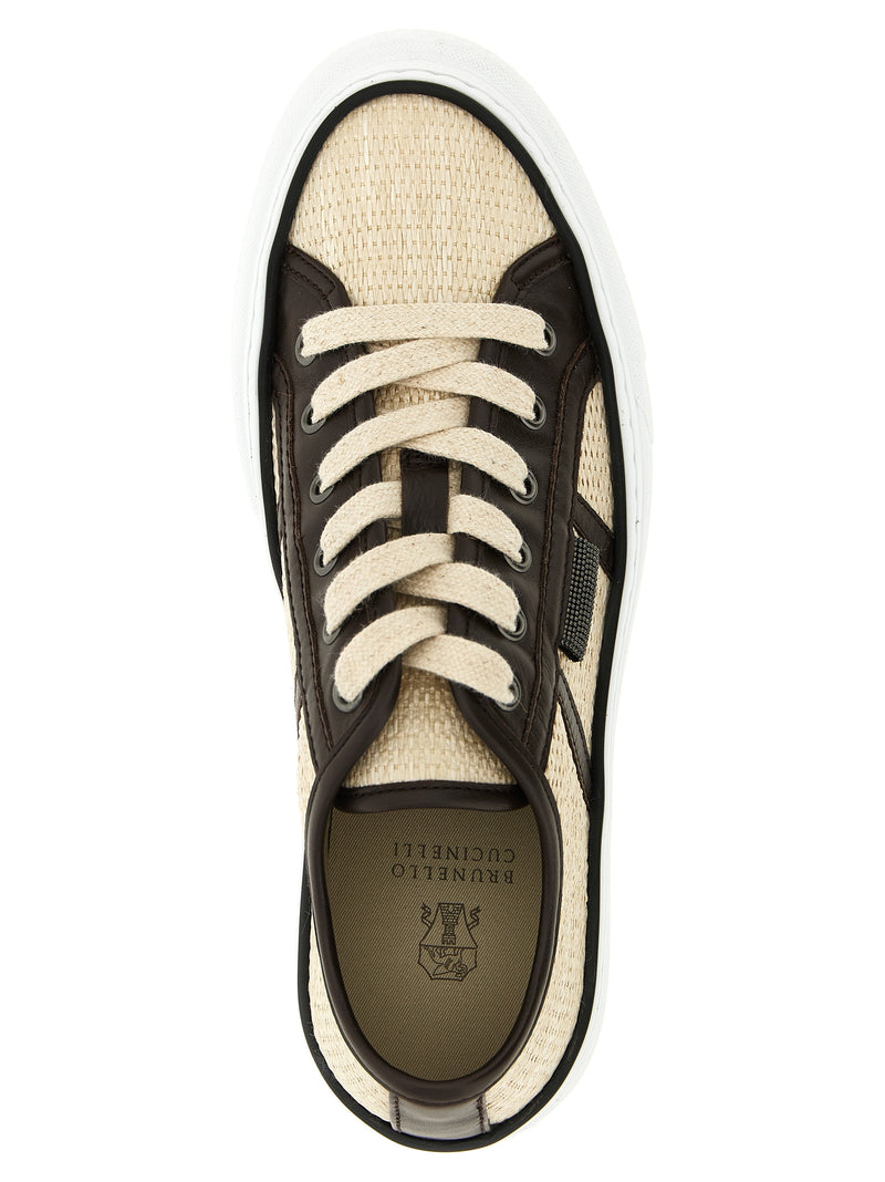 Brunello Cucinelli Shiny Tab Sneakers | Urbalenti™ NYC