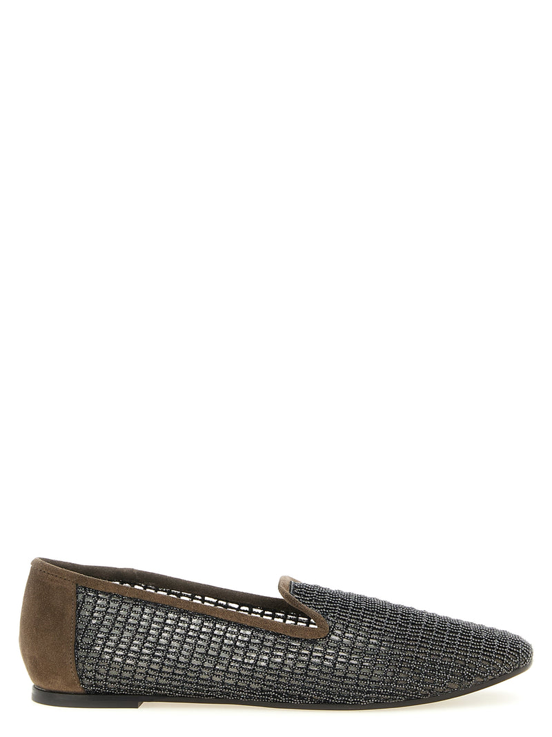 Brunello Cucinelli Brunello Cucinelli Embroidery Mesh Loafers