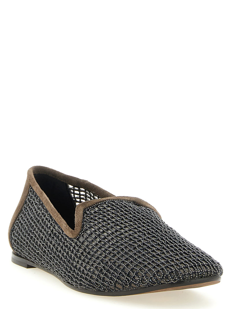 Brunello Cucinelli Brunello Cucinelli Embroidery Mesh Loafers