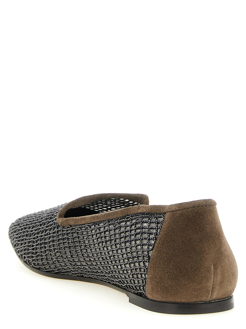 Brunello Cucinelli Brunello Cucinelli Embroidery Mesh Loafers