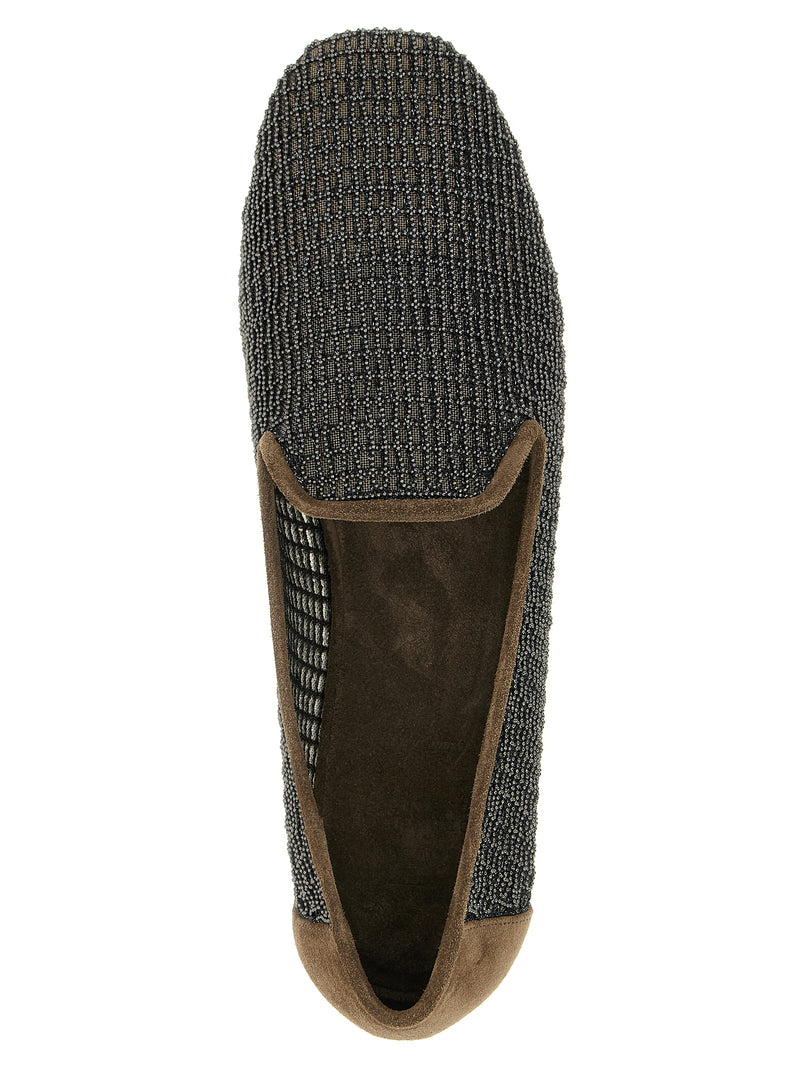 Brunello Cucinelli Brunello Cucinelli Embroidery Mesh Loafers