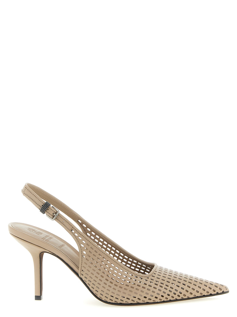 Brunello Cucinelli Brunello Cucinelli Net Calf Slingback