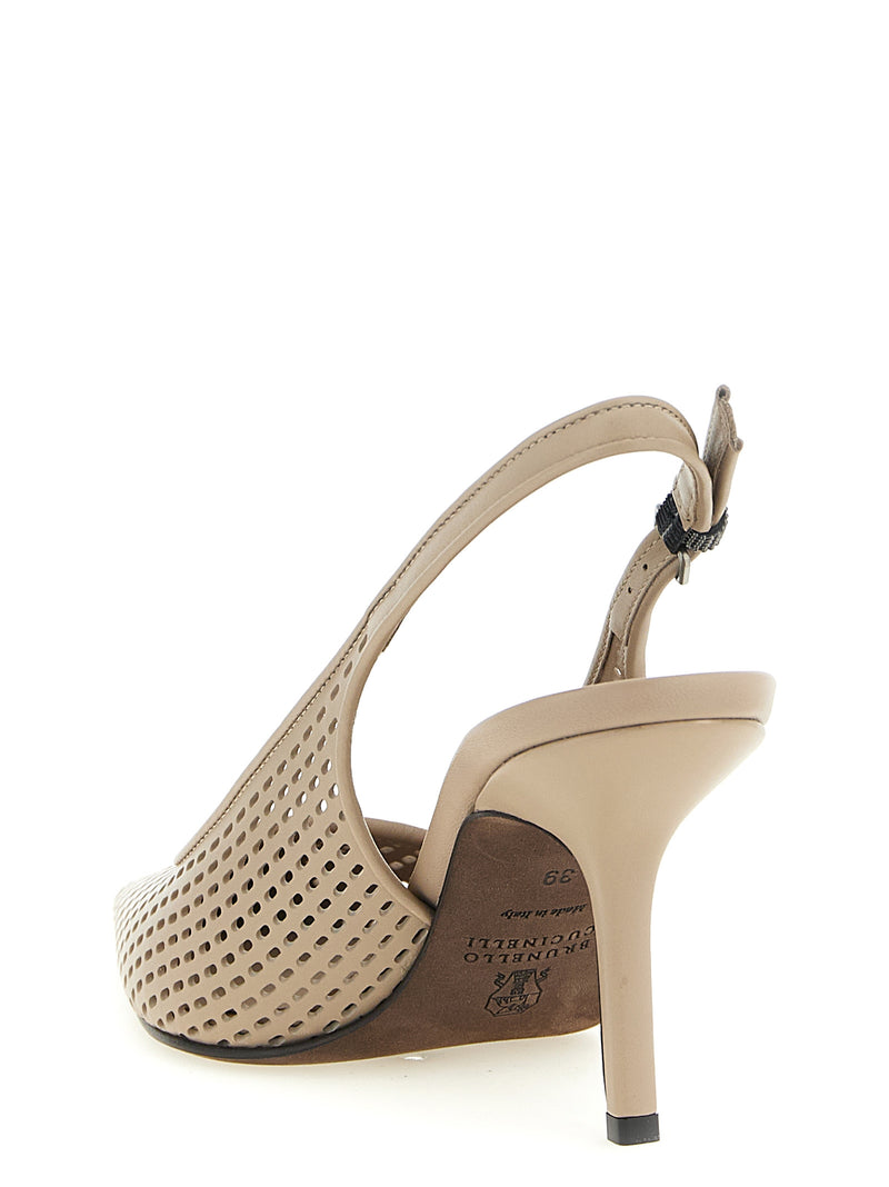 Brunello Cucinelli Brunello Cucinelli Net Calf Slingback
